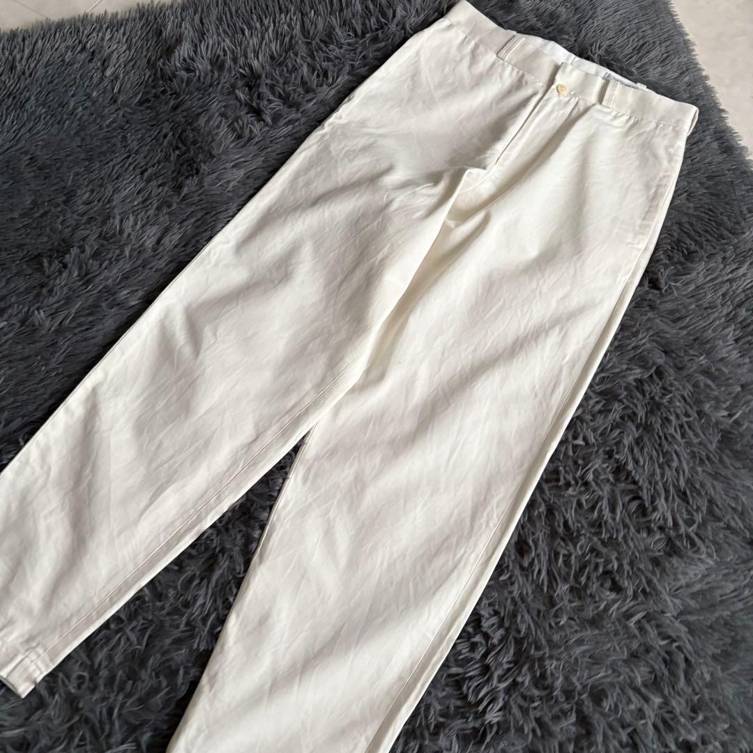 YAECA チノクロス ワイドテーパードパンツ 白29 上質コットン 日本製