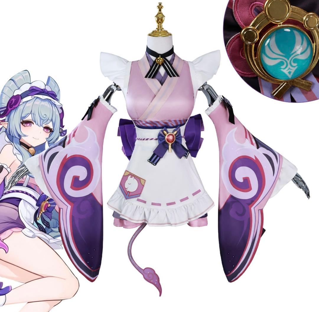 Ladoo 原神　夢見月瑞稀　コスプレ　衣装　ウィッグ　靴　フルセット