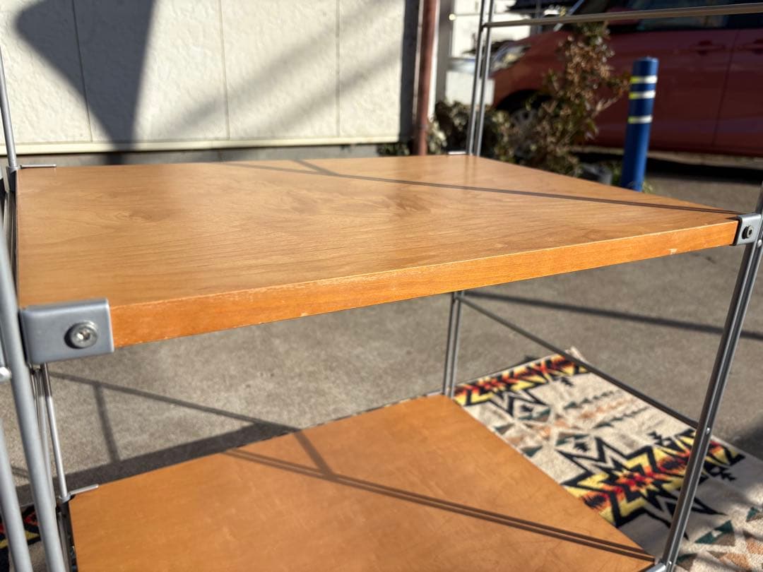 【中古・使用感有り】 無印良品 スチールユニットシェルフ 小　棚板合板製