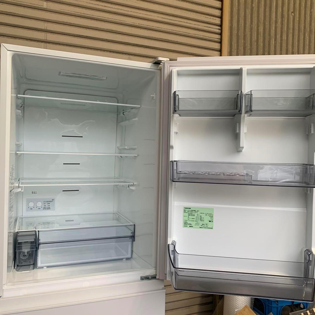 ☆2.【TOSHIBA】東芝ノンフロン冷凍冷蔵庫 ホワイト 2024年製
