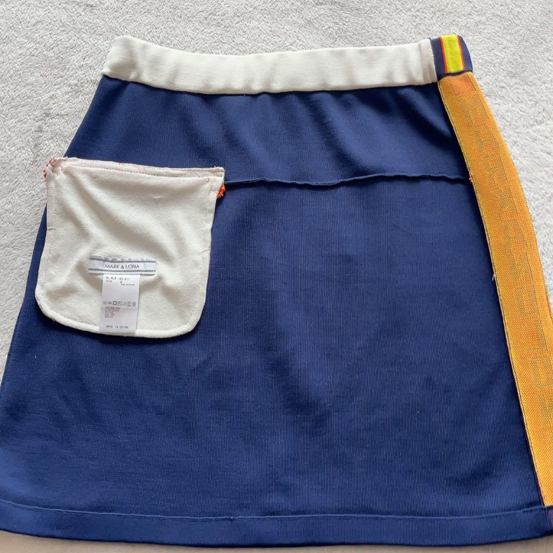 極美品 　マークアンドロナ 　ニット　セットアップ　パーカー　スカート ネイビー