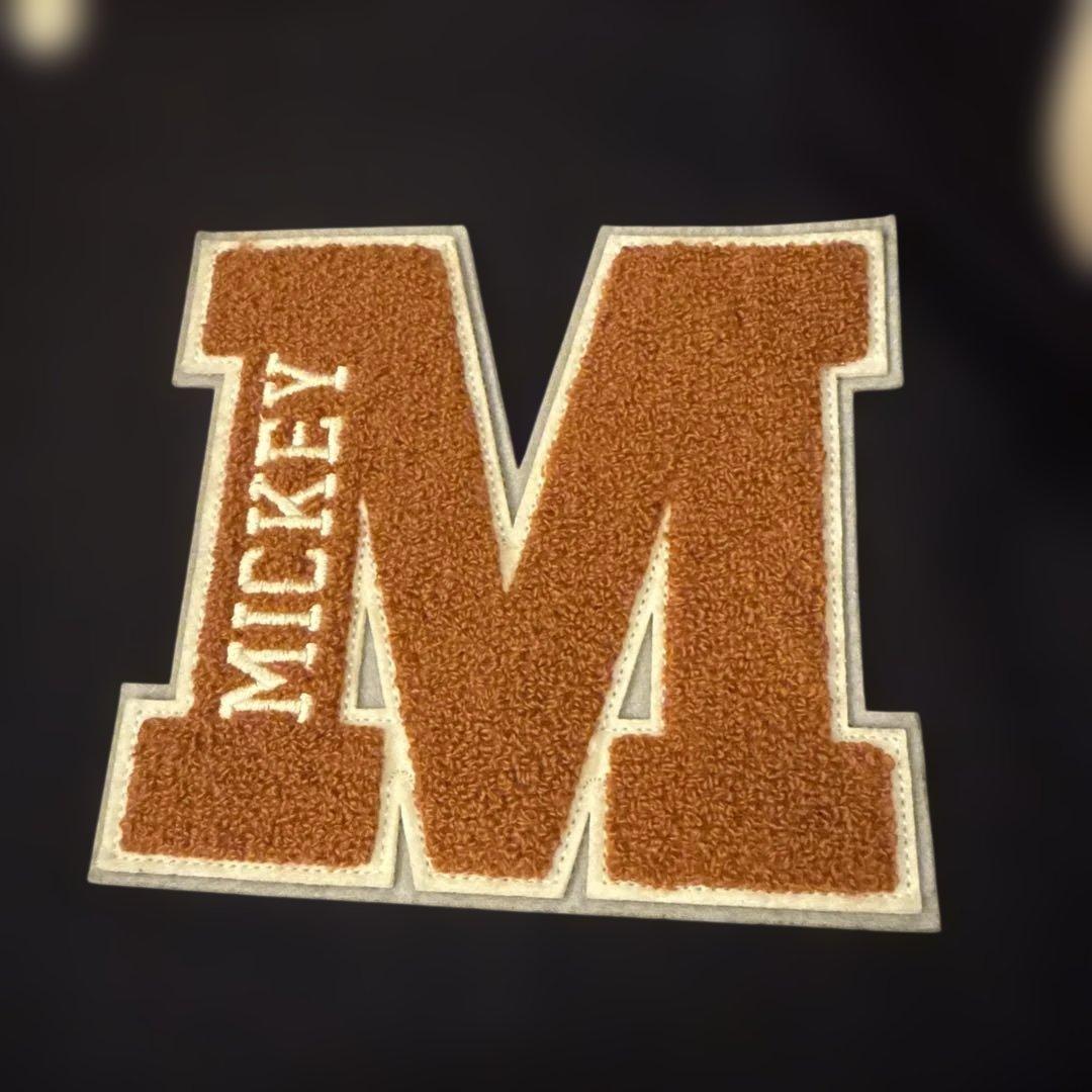 ディズニー/コラボ/AVIREX/スタジャン/切替/レザー/ミッキー/L