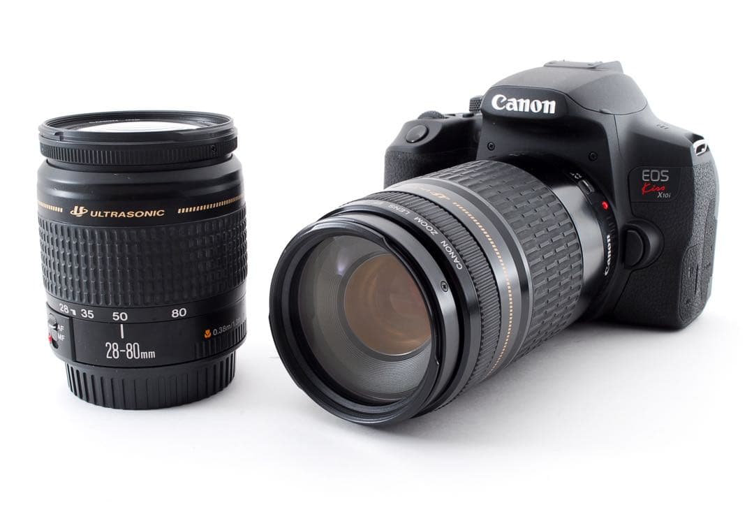 保証付き/一眼レフカメラ/canon kiss x 10i標準&望遠レンズセット