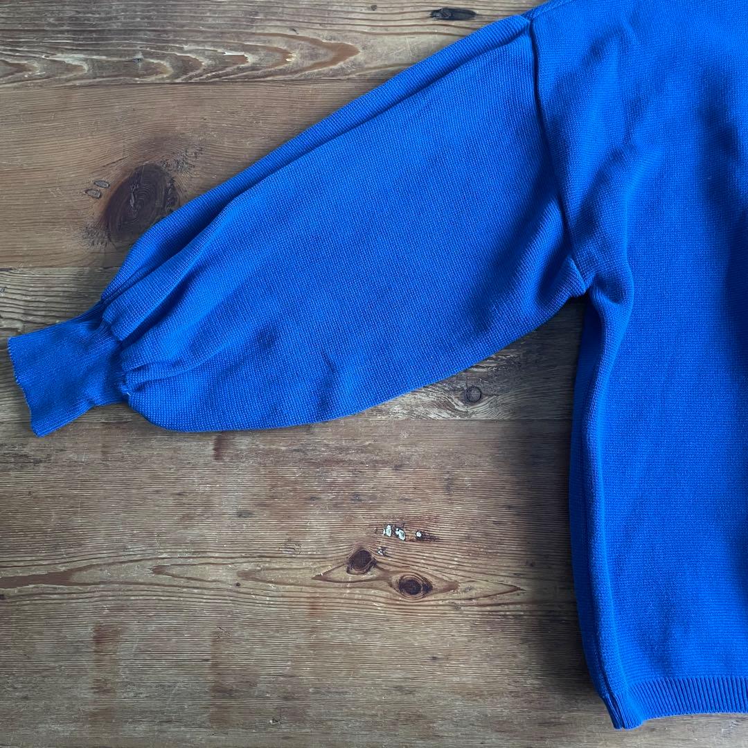 SOLAMONAT(ソラモナ) ウエハースニットワイドカーディガン ブルー