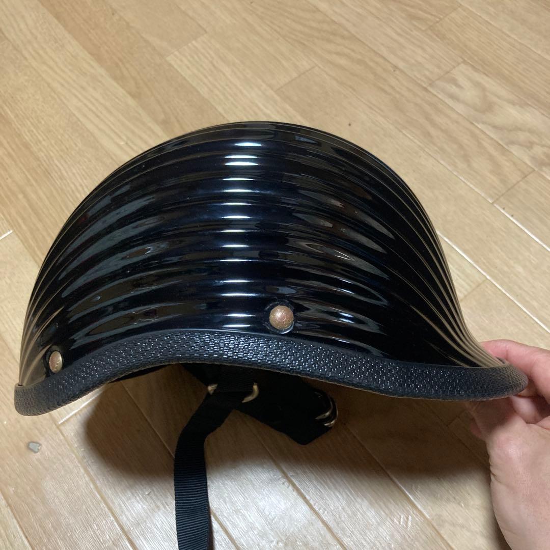 TT@CO リブリブジョッキー　ブラック ハーフ　ヘルメット 収納袋付き