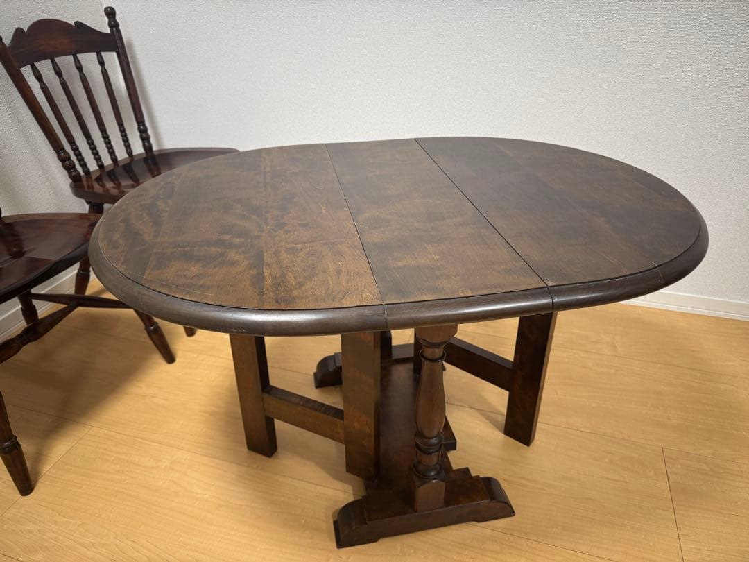 松本民芸家具！M型 高級バタフライテーブル 刻印有 松本民藝家具 ゲートレッグ