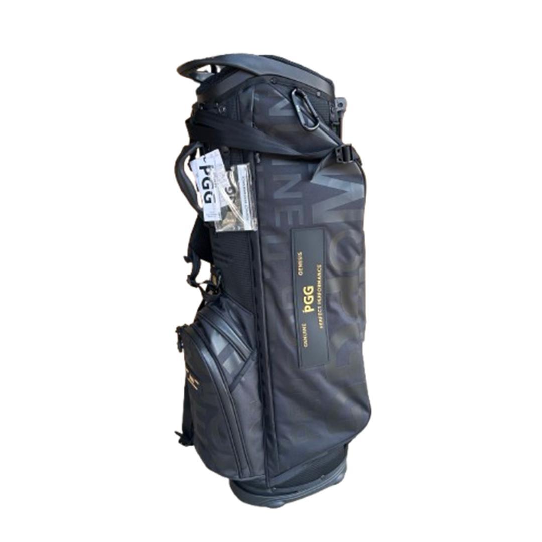 ○★新品未使用 パーリーゲイツ ブラックロゴ スタンド式キャディバッグ ブラック