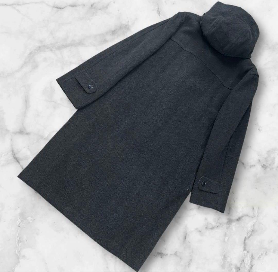 NY2 BY NEWYORKER ロングダッフルコート　ヘリンボーン　アンゴラ混