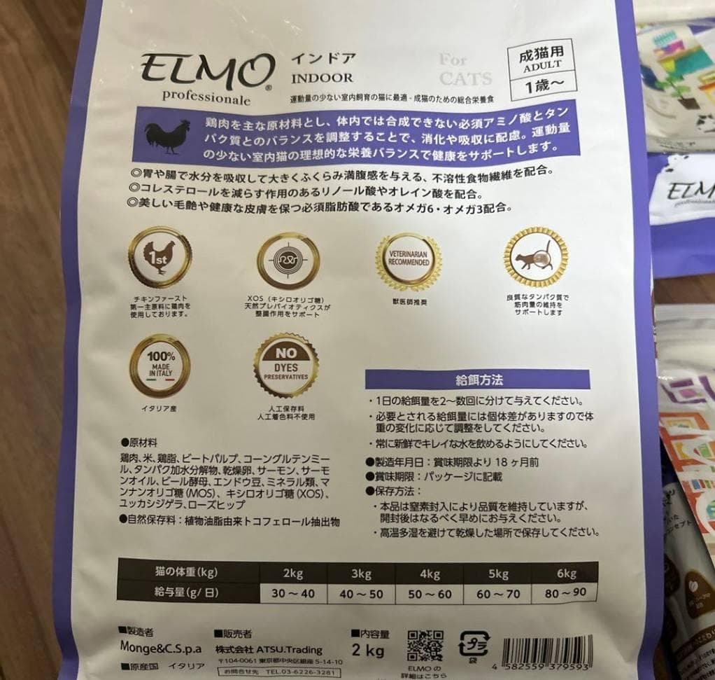 【momoko】猫ELMOアダルト インドア　9.6kg