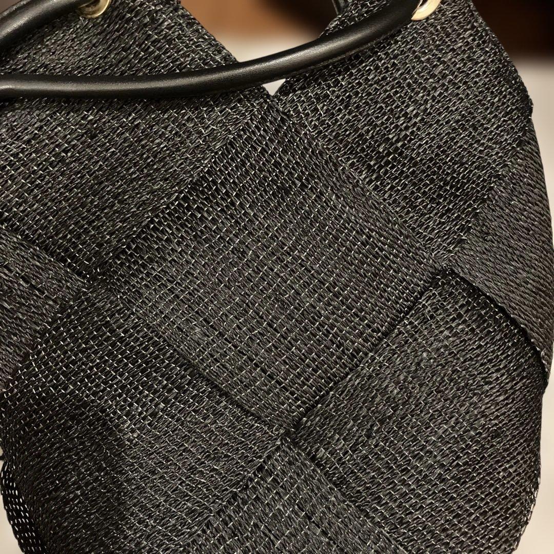 ヴィオラドーロ　かご　バッグ　ブラック　アバカv-8486 MIRO 肩掛け