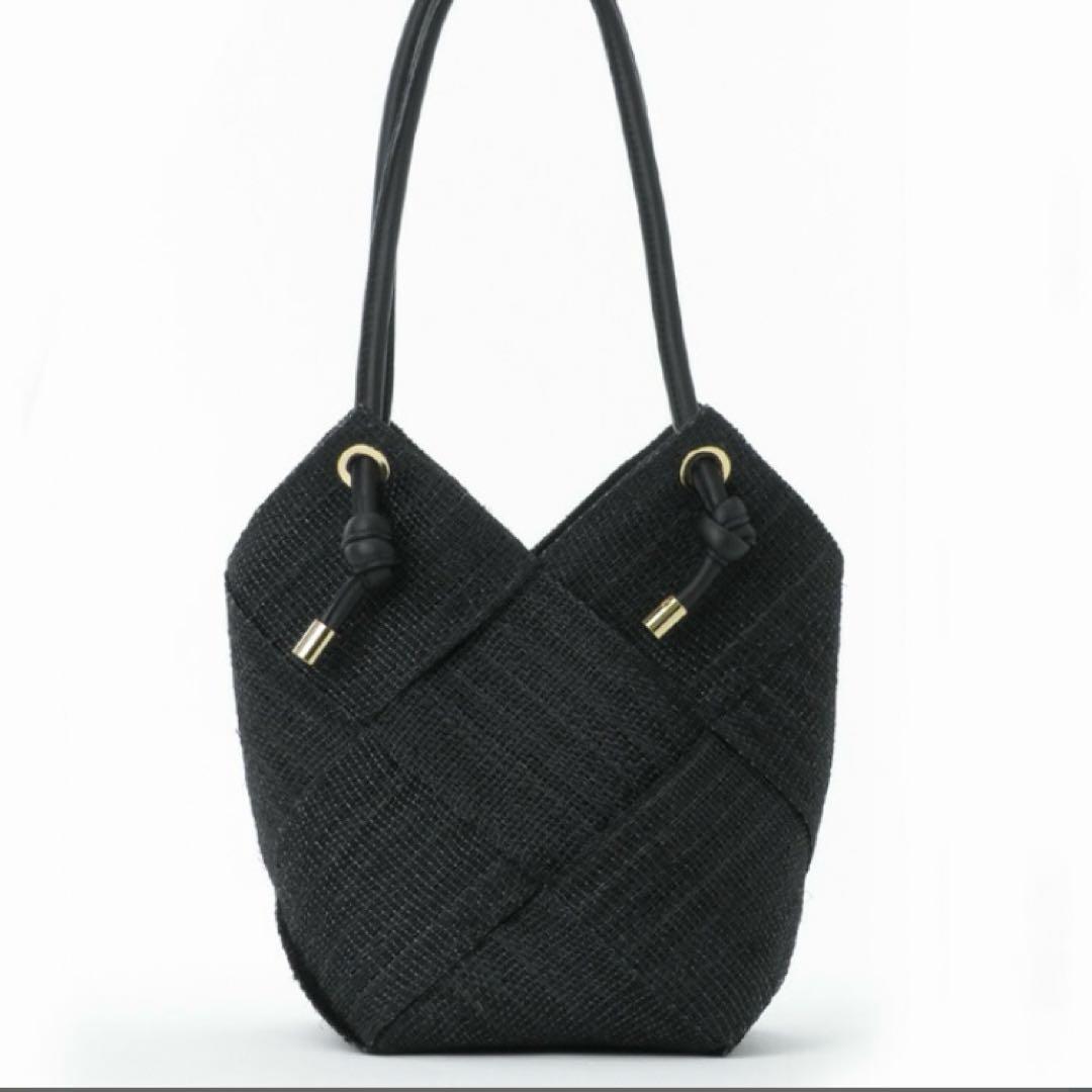 ヴィオラドーロ　かご　バッグ　ブラック　アバカv-8486 MIRO 肩掛け