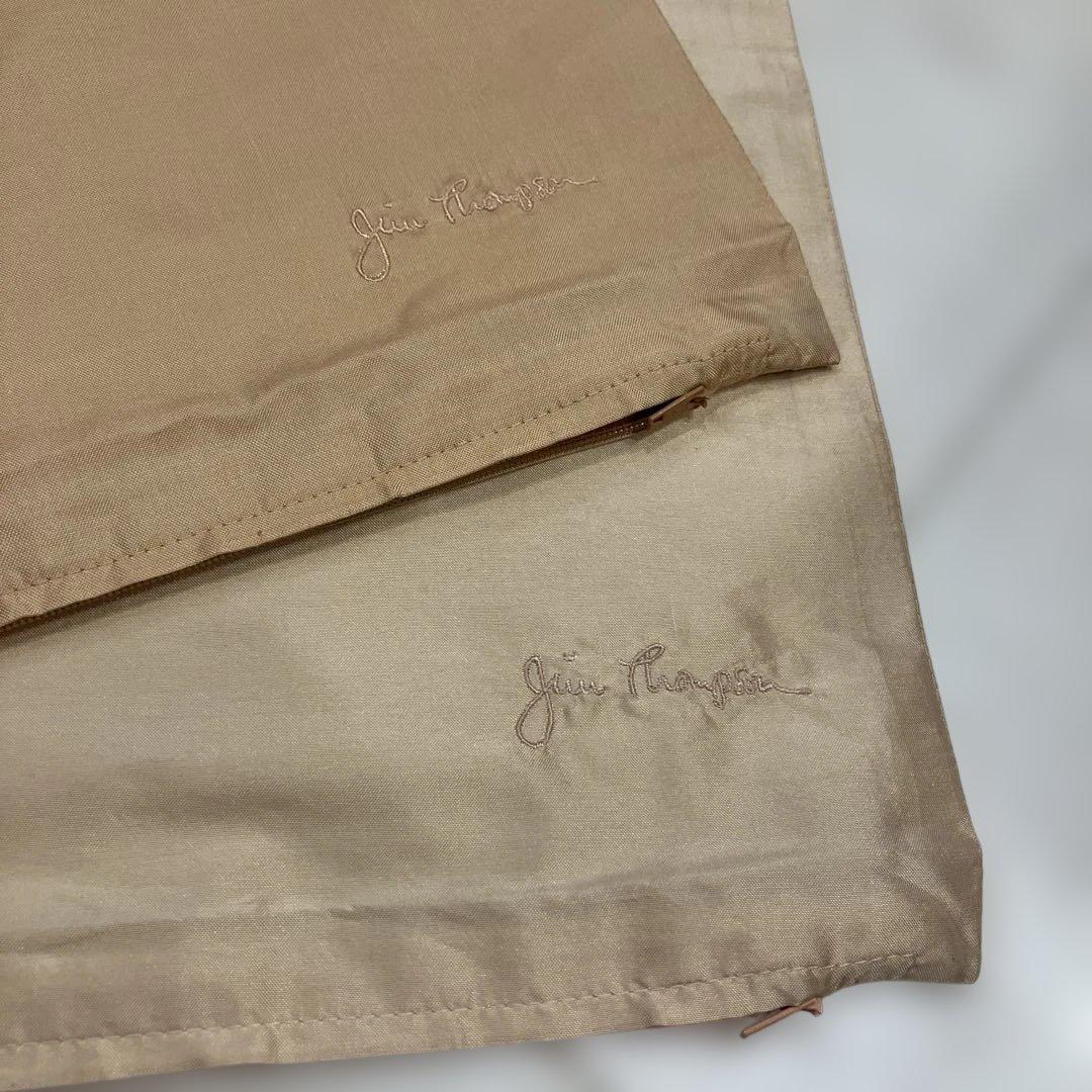 新品　4枚セット　ジムトンプソン　タイシルク　クッションカバー　無地