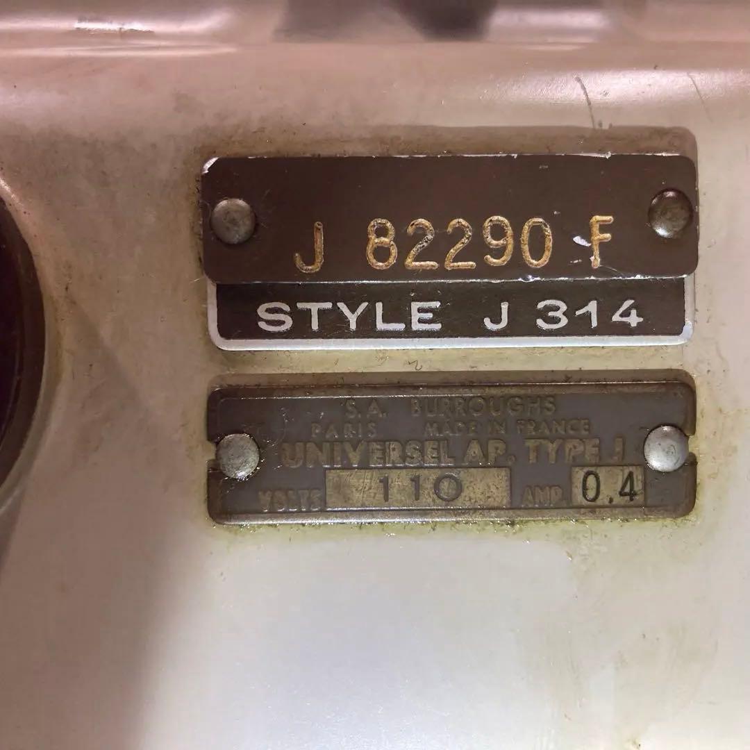 【超希少！送料込！】フランス製　機械式電卓　Burroughs TEN KEY