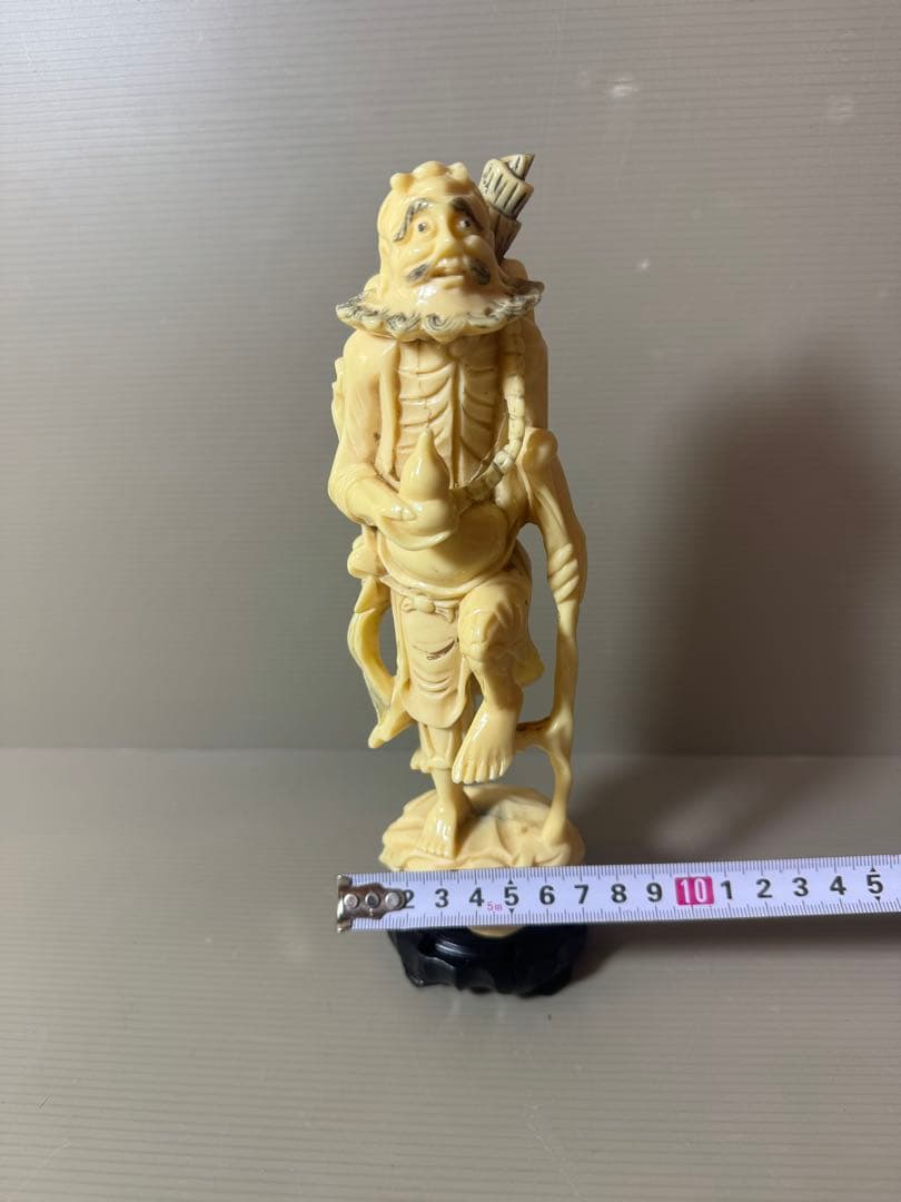 2875 根付　老人　置物　骨董品　時代物