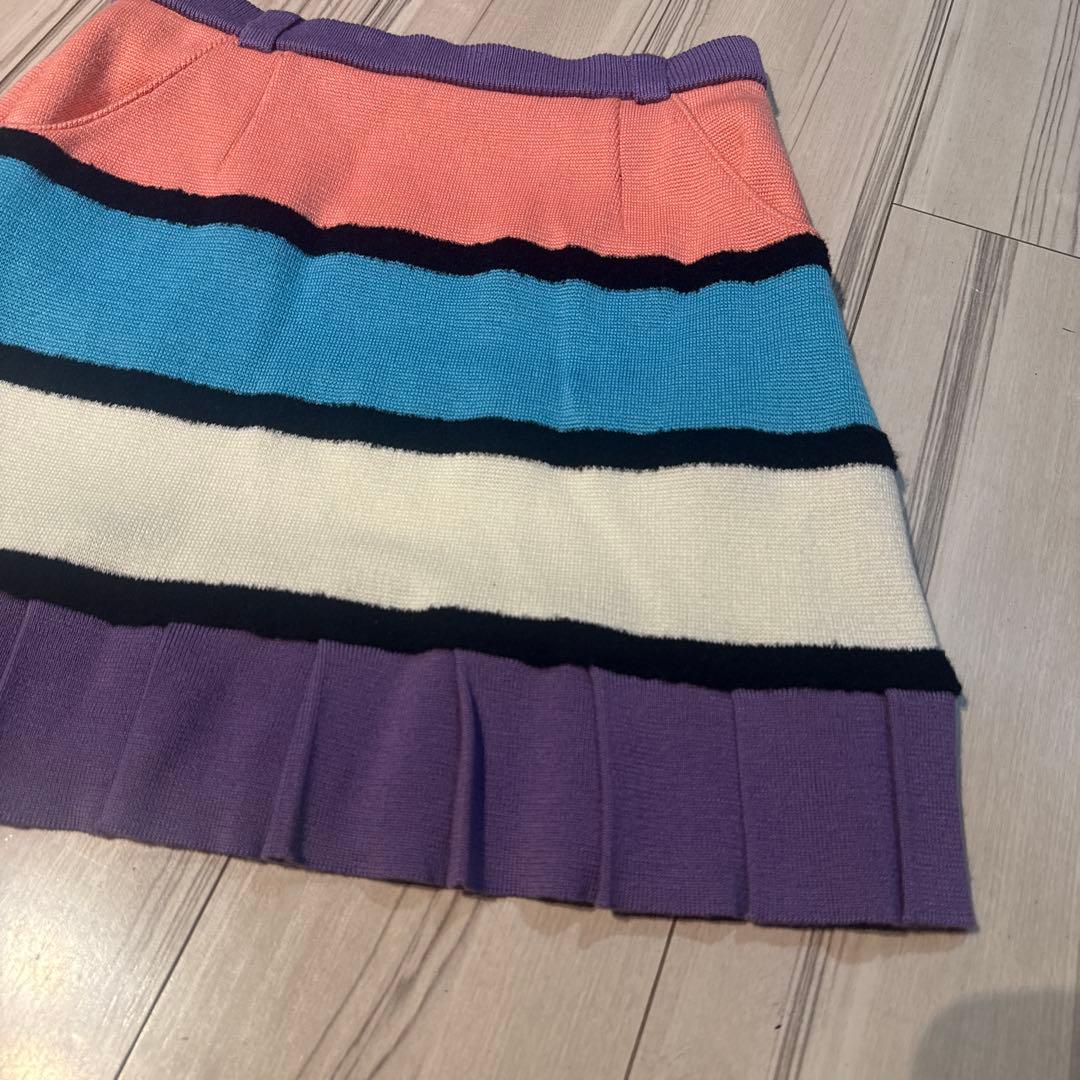 アルチビオ　カラフルストライプニットスカート