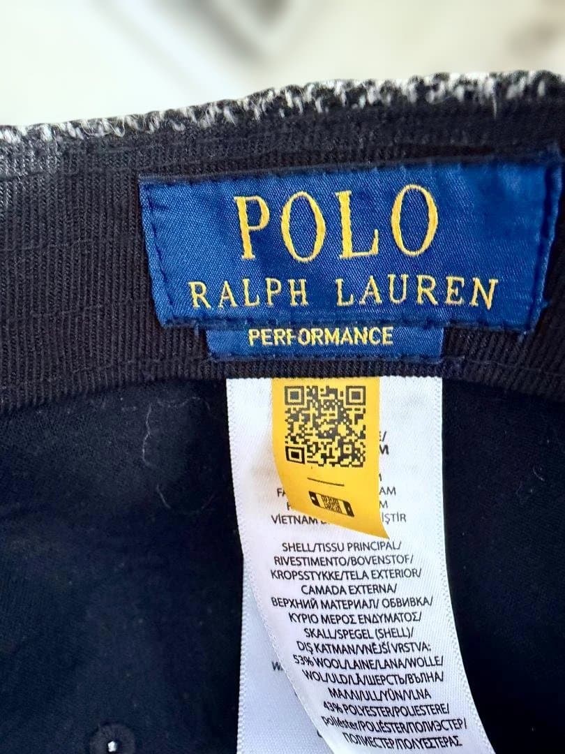 ラルフローレン　ポロ　ウールブレンドヘリンボーンボールキャップ　ワンサイズ未使用