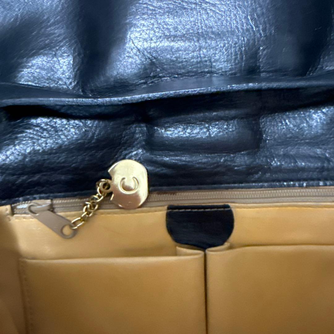 CELINE セリーヌ レザー ショルダーバッグ ブラック