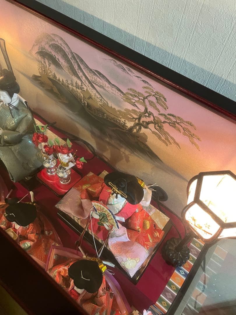 【美品】丹秀雛　極上特製三月雛人形 ケース付き　オルゴール人形小道具付き