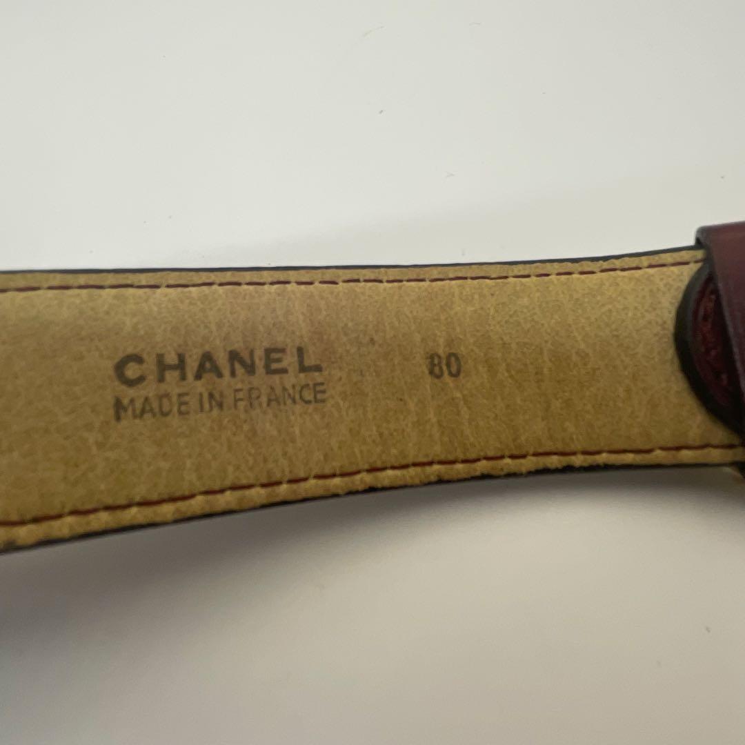 CHANEL ✨シャネル　PARIS　ココマーク　レザーベルト　表記サイズ80