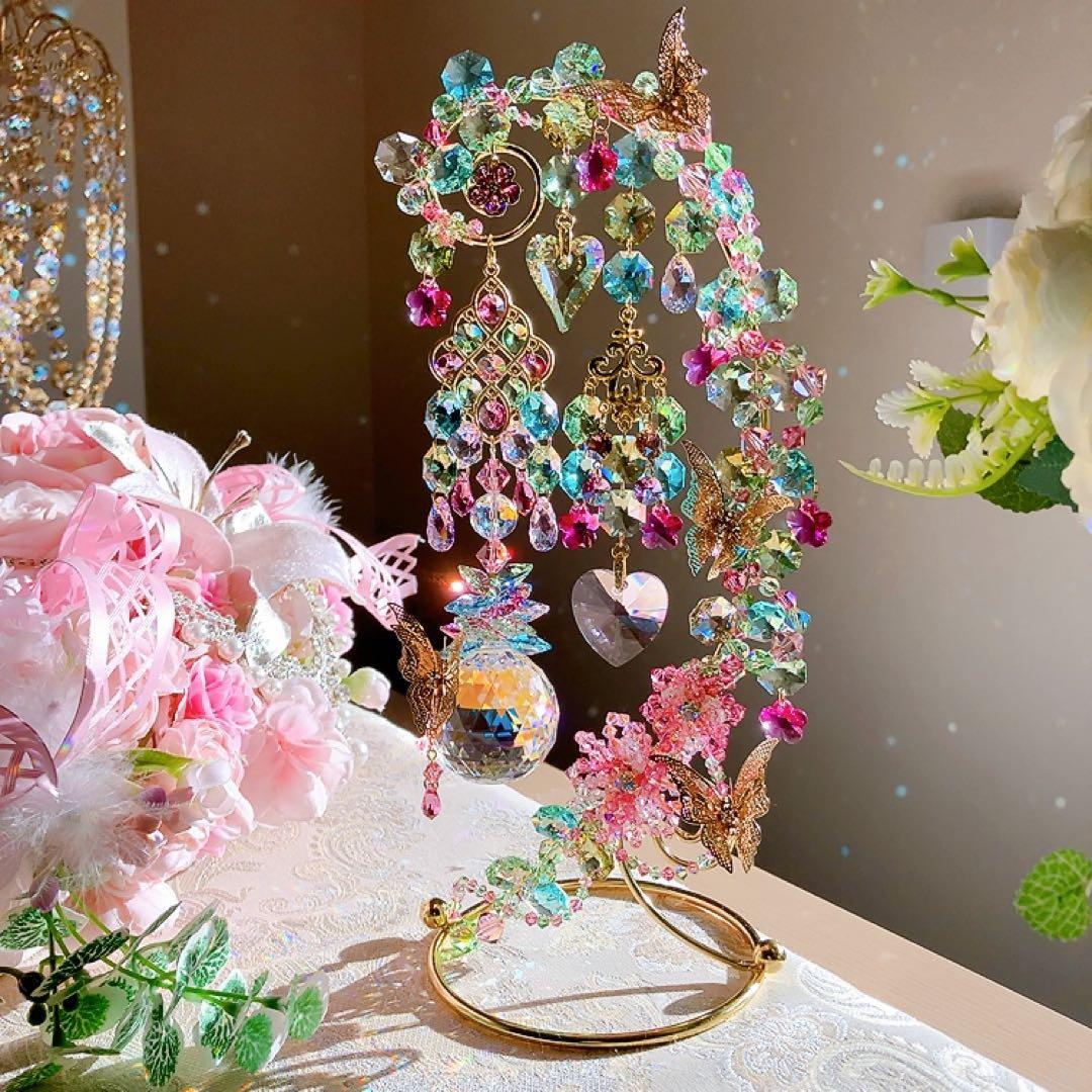 おばこ丸様♡スワロフスキー♡Spring Garden♡スタンドサンキャッチャー