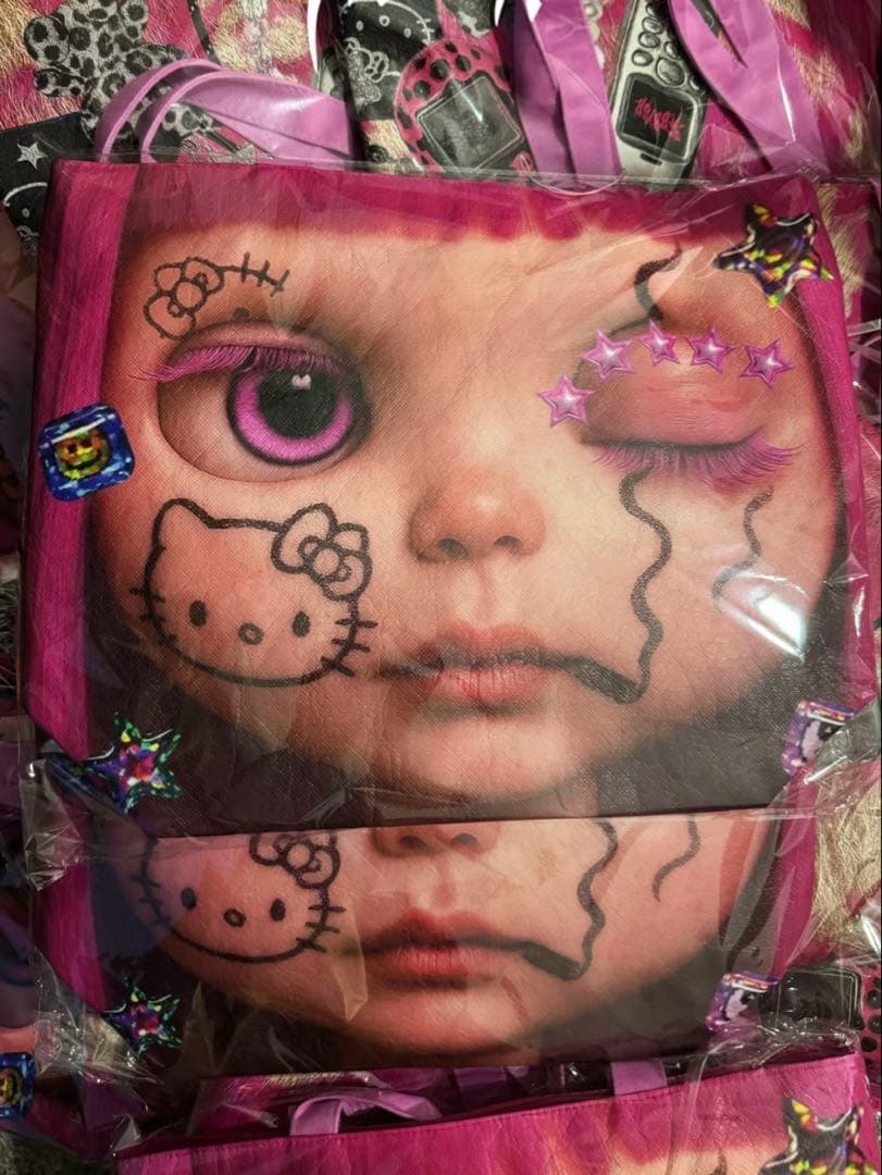 REBBISH ドールプリントタイベックバッグ 両面 y2k