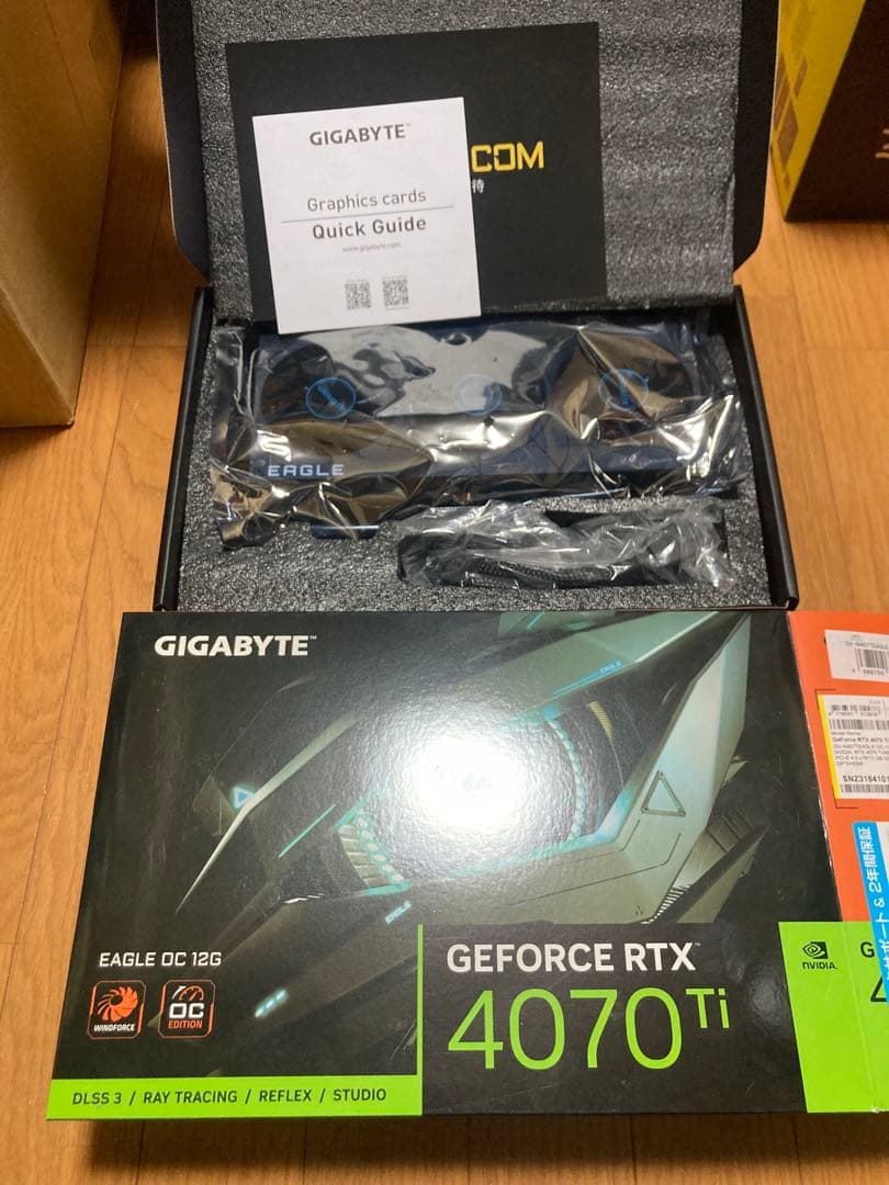 グラフィックボード・グラボ・ビデオカード GIGABYTE RTX4070Ti EAGLE OC 12G R2.0