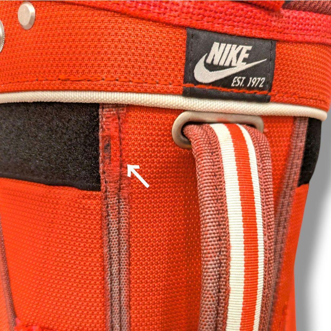 【廃盤品】ナイキ ゴルフ キャディバッグ 14分割 カート型 希少 赤 フード付