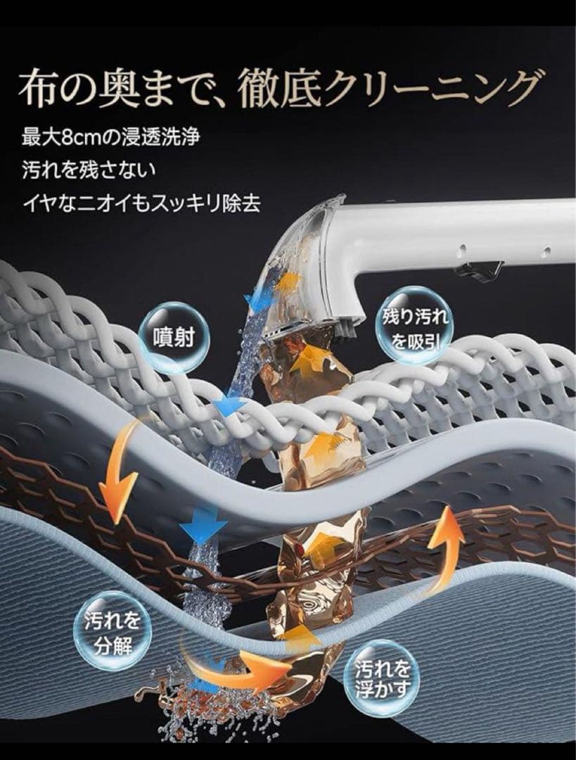 リンサークリーナー　15000Pa 超吸引 カーペットクリーナー 大容量タンク