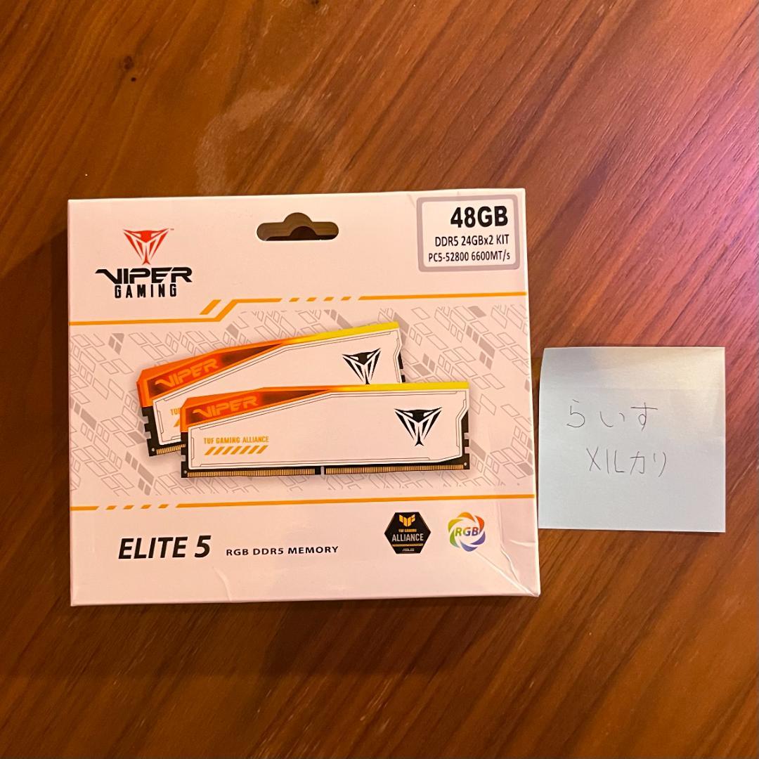 新品 Patriot Viper Elite5 DDR5 48GB 6600
