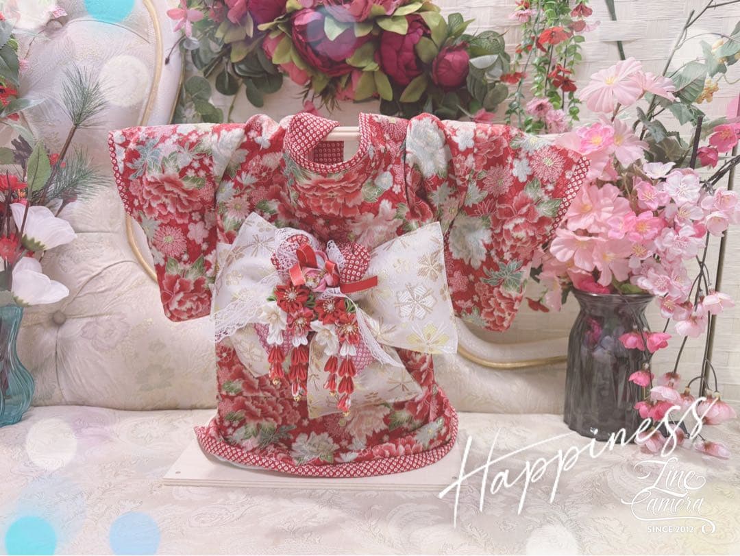 B419.pon2pan2☆オーダー☆犬着物☆犬2ウェイ着物☆犬お引き摺り着物