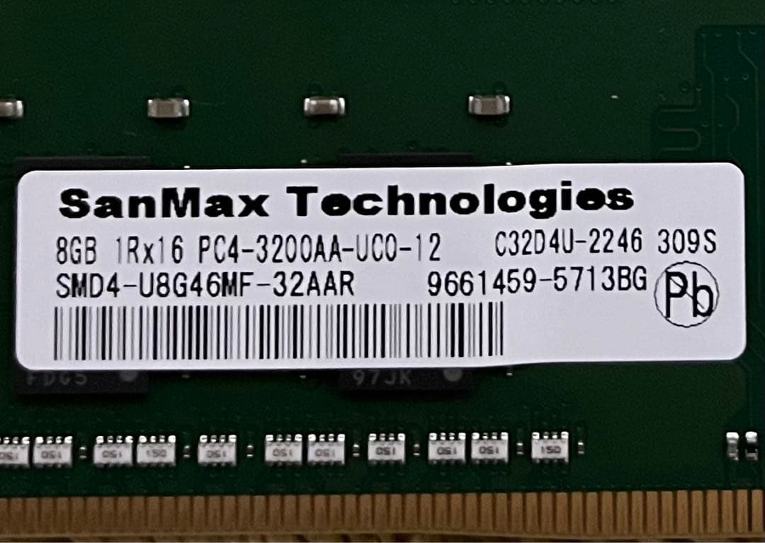 SanMax DDR4 メモリ8GB×2 SMD4-U8G46MF-32AAR
