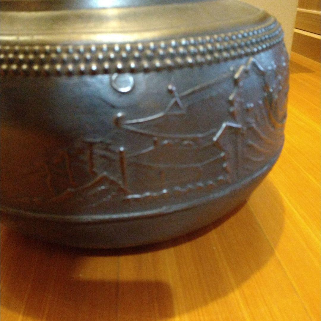 【逸品】茶道具　甑口釜　八景地紋　天猫　浄心極