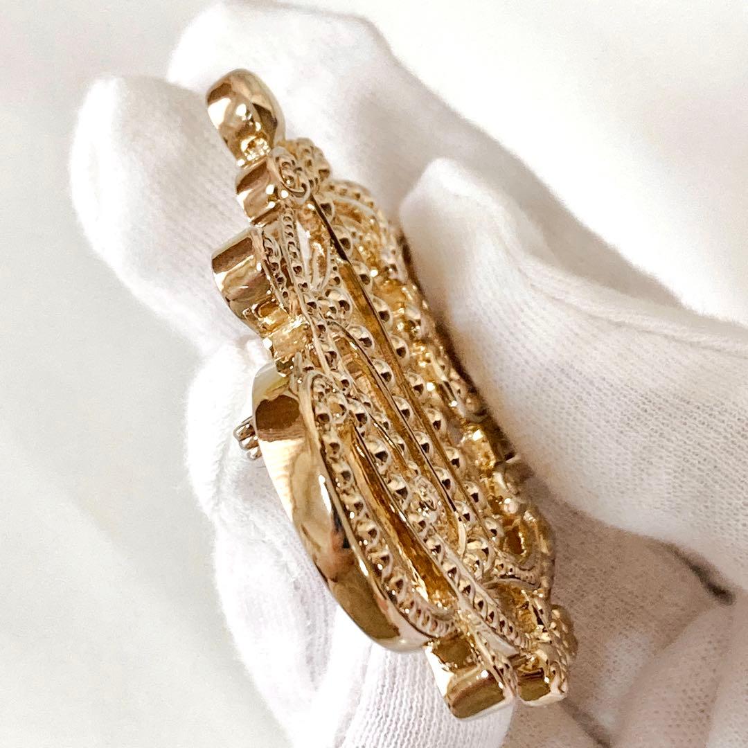 希少！美品 ディオール ブローチ 旧エンブレム ヴィンテージ ゴールド 大きい