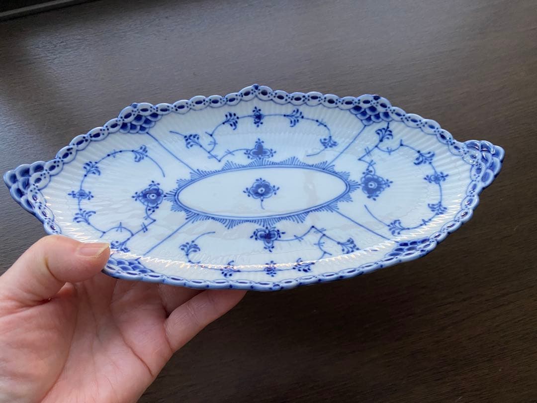 ロイヤルコペンハーゲンブルーフルーテッドハーフレース1/613 ☆2nd