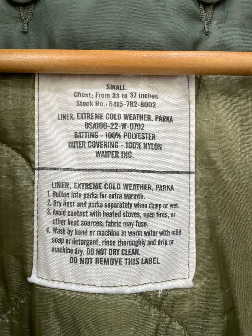 米軍 M-65 フィッシュテールパーカー フルセット 初期型WAIPER.inc