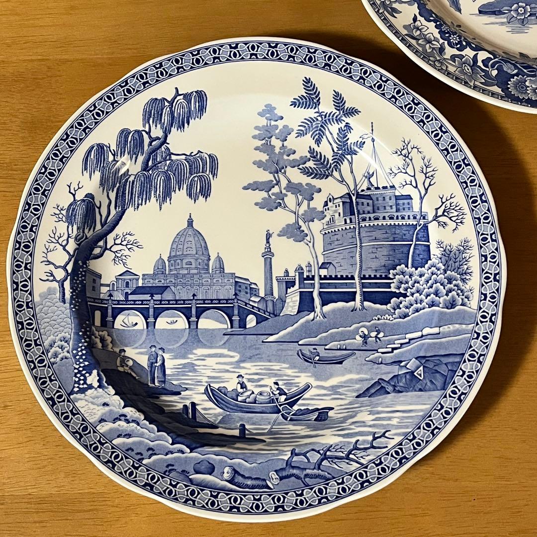 【美品】英国製　スポード ★ブルールームコレクション★プレート6枚