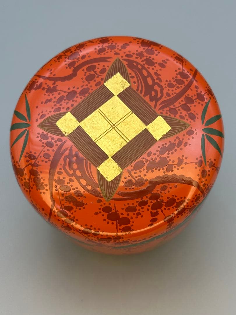 茶道具　棗　金森春次　色漆蒔絵