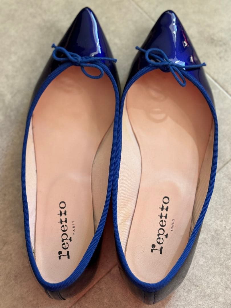 【美品】Repetto エナメル ポインテッドトゥ バレエシューズ