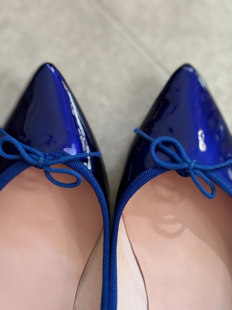 【美品】Repetto エナメル ポインテッドトゥ バレエシューズ