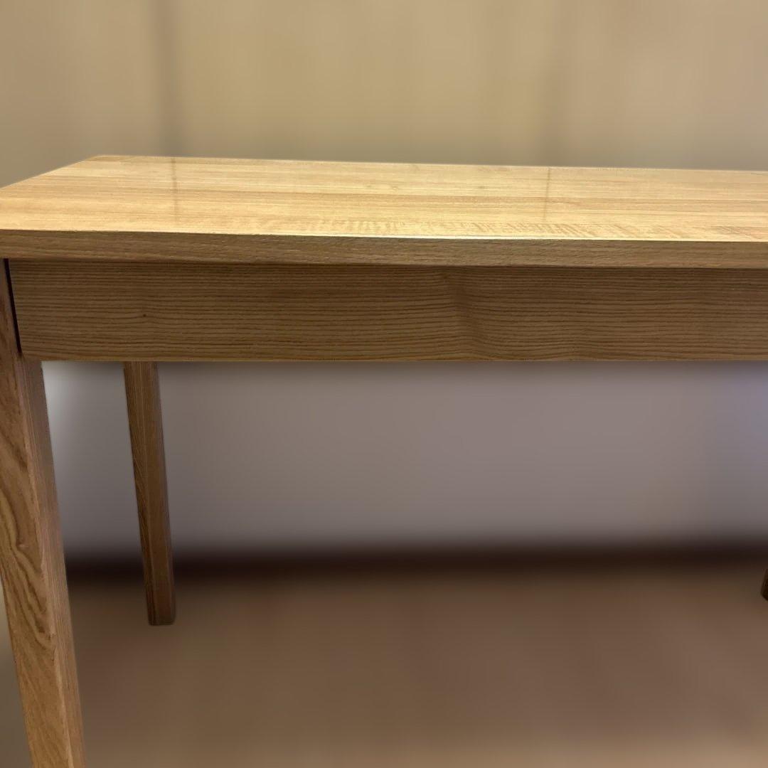 【極美品】無印良品 タモ材デスク 学習机 木製机 引き出し付