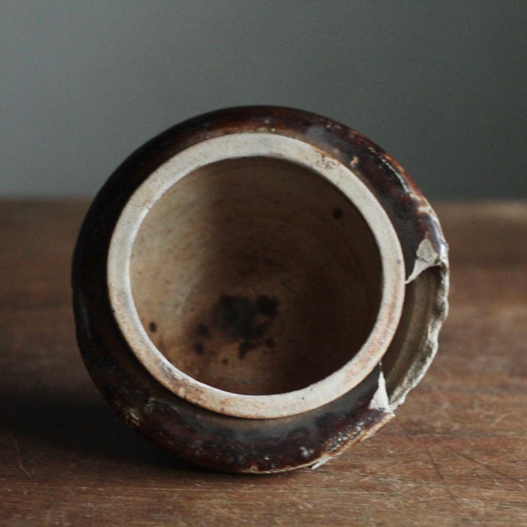 美濃 破れ壺 ひしゃげ壺 古美術 古道具 アンティーク