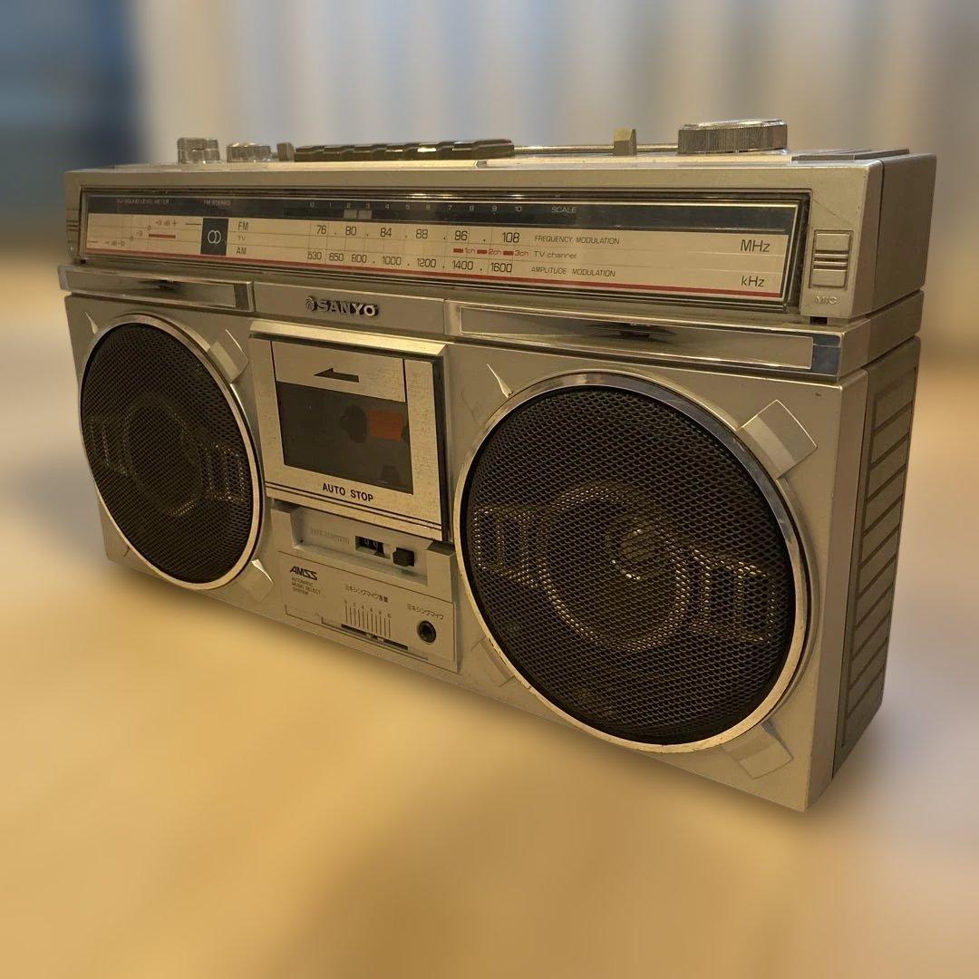 【当時物】SANYO MR-X1 ラジカセ Town U4 昭和レトロ ※難あり