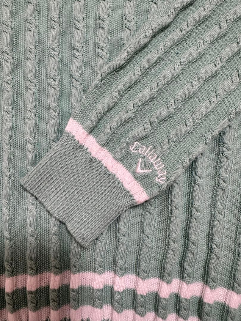 【新品】Callowayキャロウェイ⭐︎ミントグリーン セーターLサイズ近年モデル