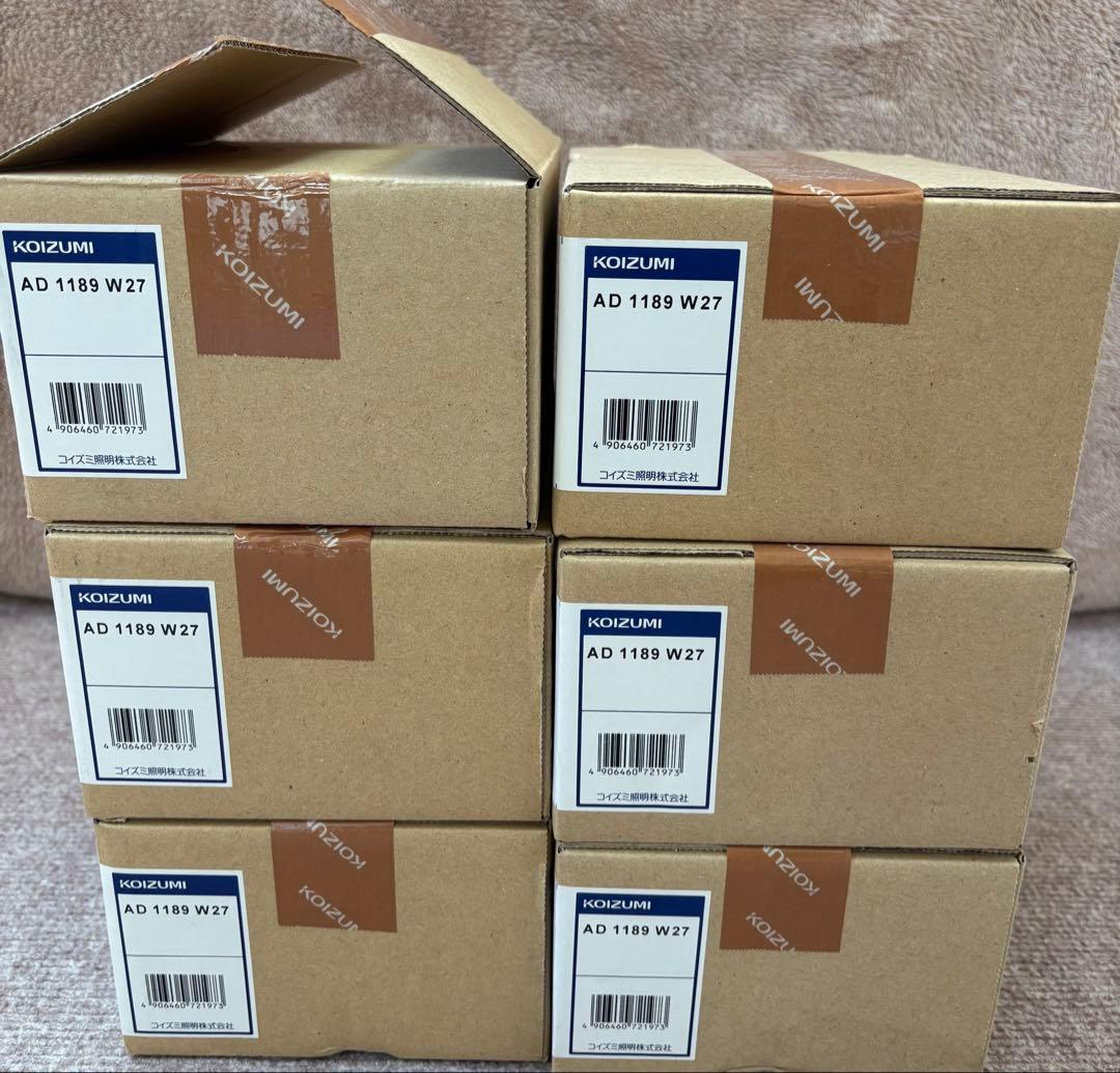 KOIZUMI 高気密SBダウンライト AD1189W27 6個セット
