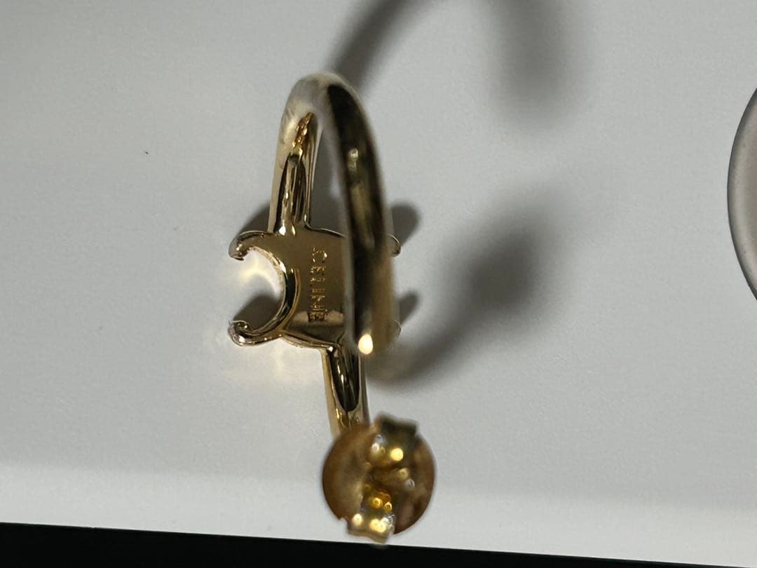 ゴールド フープピアス 片耳用セリーヌ