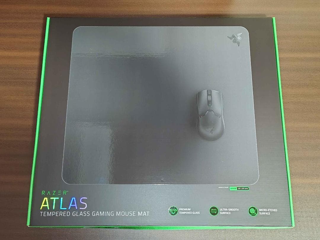Razer Atlas Black レイザー アトラス 黒 ガラスマウスパッド