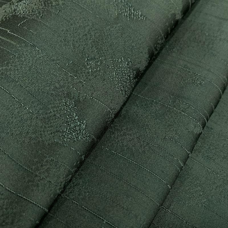 511mi77☆三松取扱い 色無地 地紋 木々 森林 深緑 黒緑☆美品