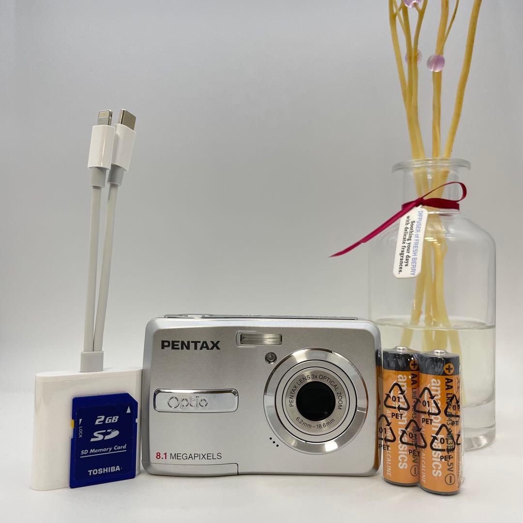 美品✨PENTAX Optio E40✨動作確認済 スマホ転送OK 単三電池♪