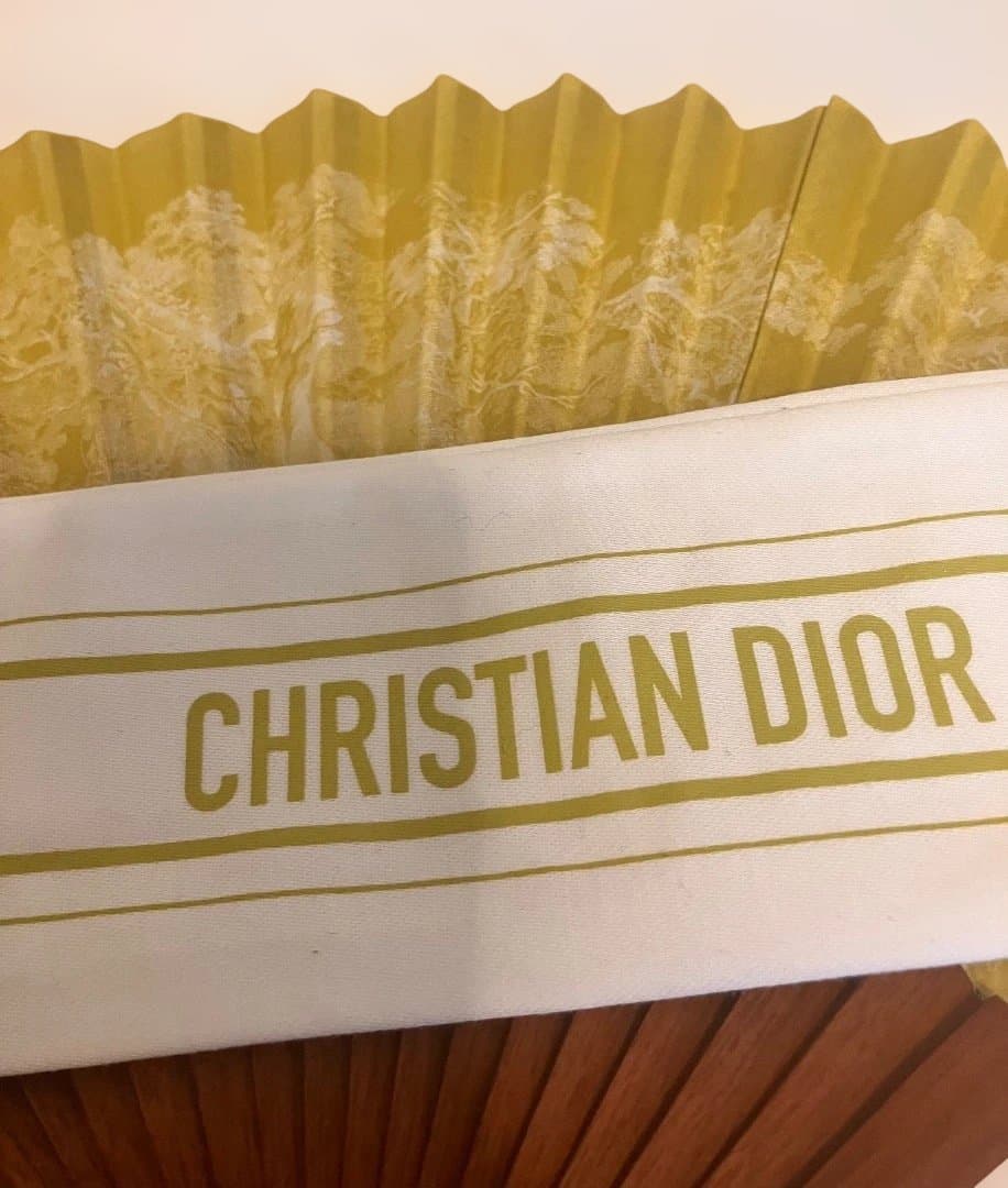 【新品・未使用】CHRISTIAN DIOR萌黄色扇子 トワル ドゥ ジュイ
