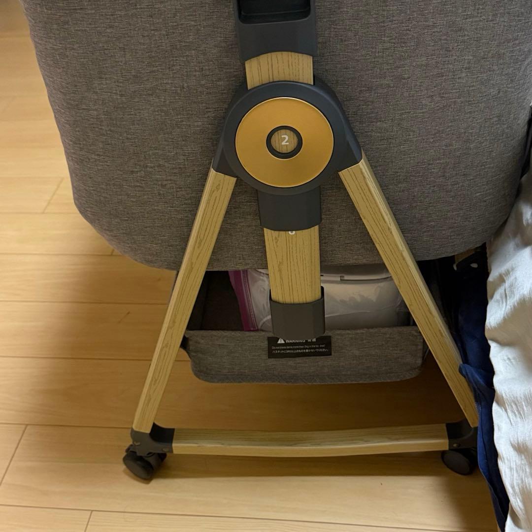 HZDMJベビーベッド 添い寝 折りたたみ ハイローベッド 高さ調節可能 美品